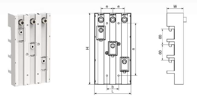N400305, Wertek-Busbar, Ba-400/3p mt05 adaptador para busbar de ls abs403c