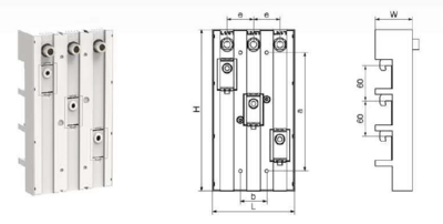 N400305, Wertek-Busbar, Ba-400/3p mt05 adaptador para busbar de ls abs403c