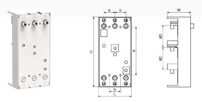 N160306, Wertek-Busbar, Ba-160/3p mt06 adaptador para busbar de ls abs103c