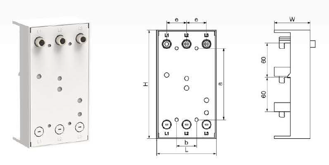 N250306, Wertek-Busbar, Ba-250/3p mt06 adaptador para busbar de ls abs203c