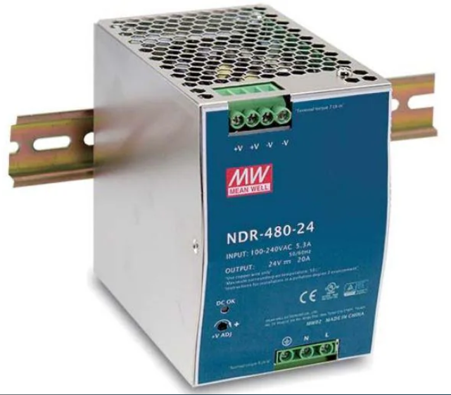 NDR-480-24, Meanwell, 56043 power supply 20a, input:90-264vca, output:24vdc