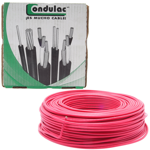 CON_THW-18RD, Cable Condelmex, Cable flexible condelmex thw-ls 18 awg 600v. color rojo