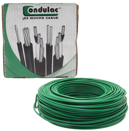 CON_THW-20GR, Cable Condelmex, Cable flexible condelmex thw-ls 20 awg 600v. color verde