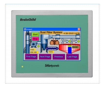 HMI450-1010010, Brainchild, Interfase hombre maquina color 4.1 serial modbus rtu rs-485