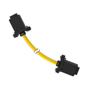 DELS-1115E, Banner, 86947 cable doble extremo ls-personalizado. 12pin hembra recto.4.6 m 11x24 pvc amarillo. pvc negro