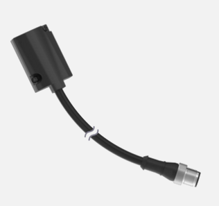 DES4E-51D, Banner, 813912 cable con doble conector para s4b a m12 hembra, 5 pin macho, 0.3 m, 5x22 pvc, niquelado
