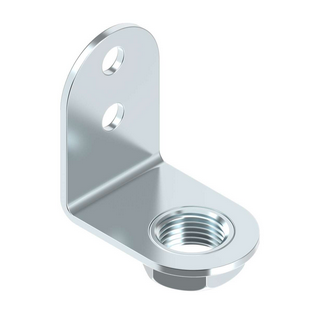 LMBE12RA35, Banner, 806735 bracket: indicator light mounting, right-angle, 35 mm offset from mounting surface, fits 1/2