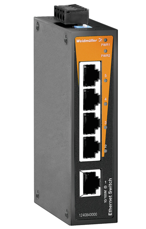 W_1240840000, Weidmuller, Switch autogestionable ie-sw-bl05-5tx