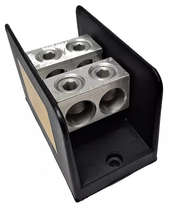 PDB-22-500-1, ILSCO, Block de distribucion de 1 polo, p/2 ent. y 2 sal. hasta 500mcm.