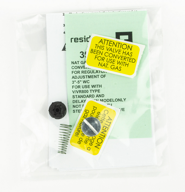391936, Honeywell, Kit de conversion de gas lp/nat p/ajuste de 3-5 wc