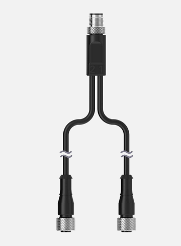 S15YB-M124-M124-0.2M, Banner, 813927 spliter en y m12, 4p mcho x2, m12 hembra