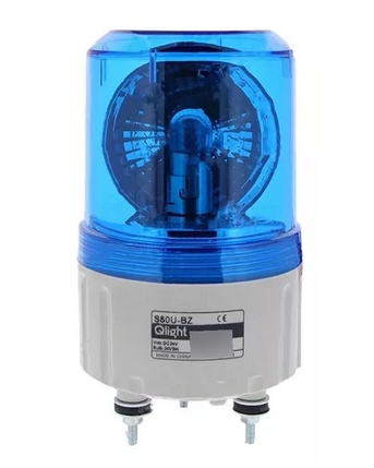 S80U-BZ-24-B, Q-Light, 63457 torreta rotativa azul , con zumbador  24v