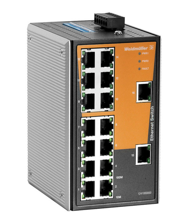 W_1241000000, Weidmuller, Switch autogestionable ie-sw-vl16-16tx
