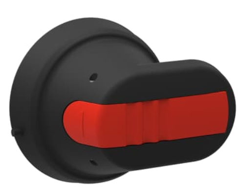 OHB45J6, ABB, Manija tipo pistol 45mm on-off, negro/rojo para ot16...125f