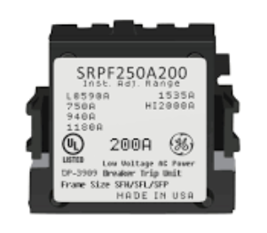 SRPF250A200, General Electric, Interruptor spectra, marco sf 250amps, de 250a, 600v