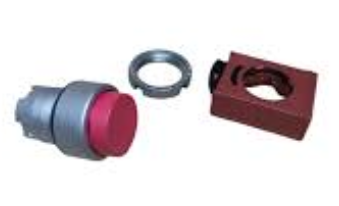 P9MPNRS, General Electric, Boton rojo saliente de 22mm.