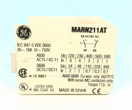 MARN211AT, General Electric, Block de contactos auxiliares