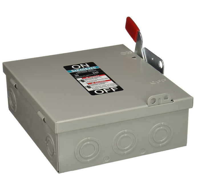 GNF321, Siemens, Int. de seg. 3p, 30a, 250v, s/ porta fusibles, nema1.