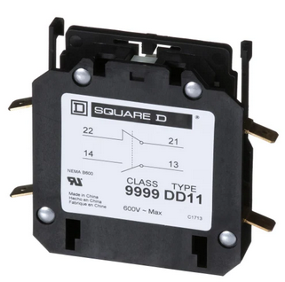 9999DD11, Square D, Spa contacto auxiliar 1na 1nc para contactor 8910dpa de 20 a 40 amp