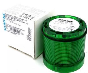 8WD44205AC, Siemens, Elemento de luz permanente, con led integrado, verde, ac/dc 24 v, 70 mm de diámetro.