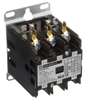 8910DPA23S41V02, Square D, Contactor de 3polos, 25amp, (35a, en ac-1),  bob. en 120v.