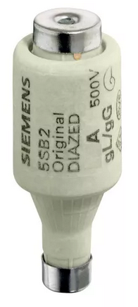 5SB421, Siemens, Fusible diazed tipo botella de 50a, 500v.