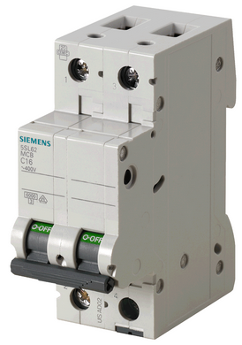 5SL6225-7CC, Siemens, Interruptor termomagnetico montaje en riel din de 2 p, 25 amp