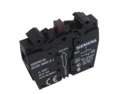 3SB34000A, Siemens, Bloque de contactos con terminal de tornillo 1na 1nc