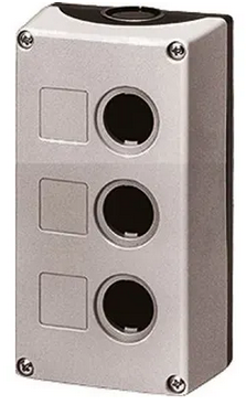 3SB38032AA3, Siemens, Caja vacia metal 3 puntos de mando tapa gris para pasacables