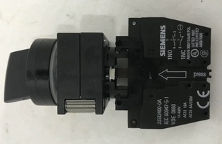 3SB32012KA11, Siemens, Perilla selector 2 posiciones, retencion  1na + 1nc