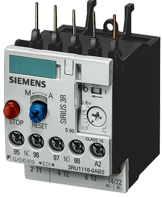 3RU11161FBO, Siemens, Relevadores p/ prot. de sobrecarga rango 3.5-5 tamaño s00