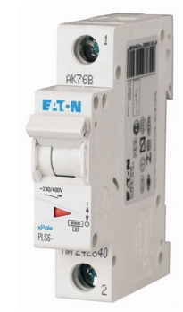 PLS6-C63-MW, Moeller, 242687 pastilla unipolar 63 amps curva c montaje en riel