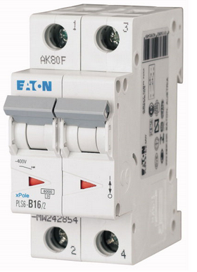 PLS6-C5/2-MW, Moeller, 242873 interruptor de 2 polos, 5a, curva c.