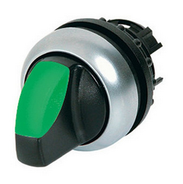 M22-WLK3-G, Moeller, 216837 selector de 3 pos. ilum.verde  momentaneo.