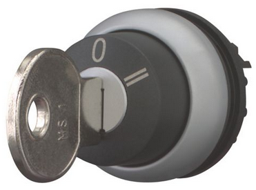 M22-WS3, Moeller, 216894, selector de 3 posiciones momentaneo, con llave.
