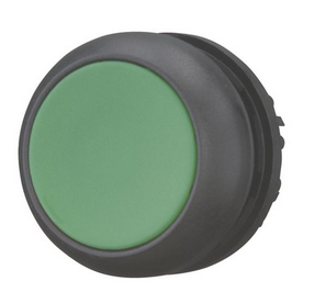 M22S-D-G, Moeller, 216597 boton no iluminado rasante verde anillo negro