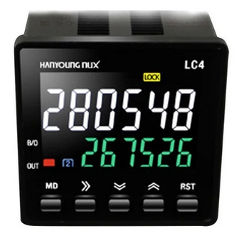 LC4P41NA, Han Young Nux, Contador digital de 4 digitos una preseleccion, ent. pnp o npn, sdal a rele.