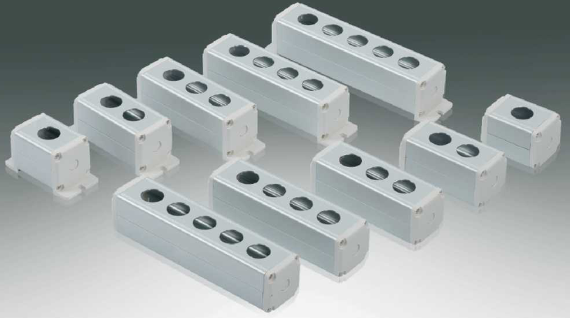 LPN-Q4-22, Wertek-Boxes, Aluminum  box with 4 push button hole 22mm