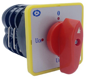 LW5-16YH3/3, Delixi, Conmutador de corriente, 0-1-2, para 12a, 440v.