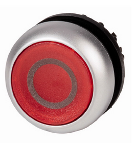 M22-DL-R-X0, Moeller, 216936 pulsador iluminado rojo con leyenda 0