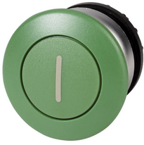 M22-DP-G-X1, Moeller, 216722 pulsador momentaneo tipo seta, verde de arranque 22mm