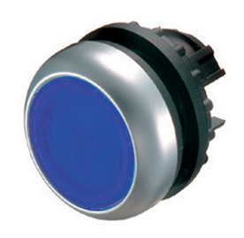 M22-DRL-B, Moeller, 216952 pulsador luminoso azul rasante con enclavamiento