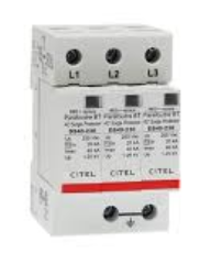 DS43S-230, Citel, Supresor de picos de volt. 3 polos tipo ii, p/ 8/20us, 230v, 100ka, citel