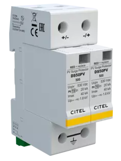 DS50PVS-600, Citel, Supresor de picos de voltaje para fotovoltaico, 40ka. 600vdc, citel