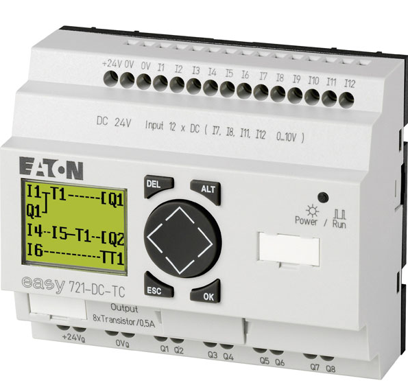 EASY721-DC-TC, Moeller, 274121, plc, para 24vdc, con 12e,8 sal.
