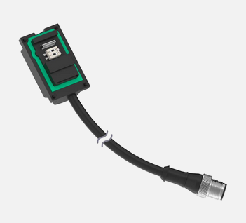 DES4-M51-D, Banner, 815669 cable con doble conector para s4b a m12 hembra, 5 pin macho 0.4m 5x22 pvc niquelado fid2