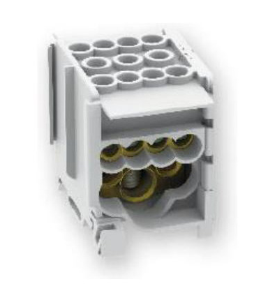 BKB16011, Arno Canali, C6063 block de dist. 1/ polo, 160a, c/1 ent. y 11 sal (1-1.2-2 y8-6).
