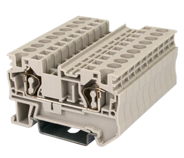 AK4, Dinkle, Clema de paso tipo muelle de 4mm2 p/30a, cal. 28 al 10. (163205)