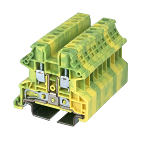 DK2.5N-PE, Dinkle, Bloques terminales de puesta a tierra, verde-amarillo (w_101000))