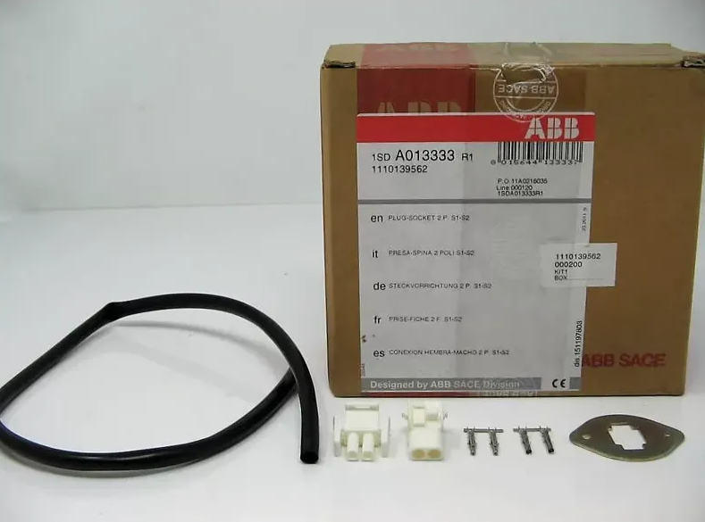 1SDA013333R1, ABB, Conector p/bobina disparo n/voltaje uvr